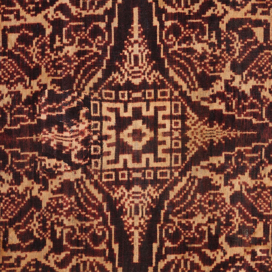 detail image of double ikat weaving