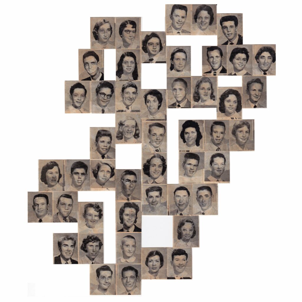 Collage of yearbook images from a 1959 yearbook.